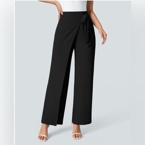 NWT Halara Flex High-waisted Tie Side Wide-Leg Pants Black SP
